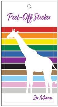 Pride Stripes Giraffe Sticker